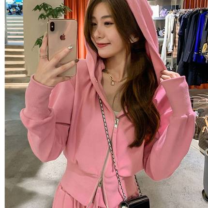 洋气减龄套装春连帽卫衣时尚休闲裤运动服小个子两件套
