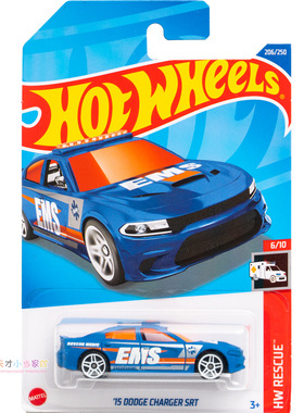 206号 '15 DODGE CHARGER SRT 道奇挑战者 蓝色 美泰风火轮 HW RE