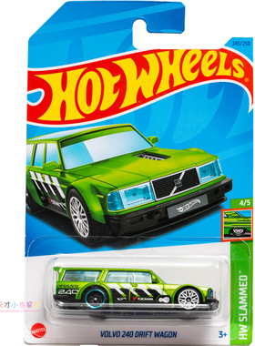 245号 VOLVO 240 DRIFT WAGON 沃尔沃 绿色 美泰风火轮 HW SLAMME
