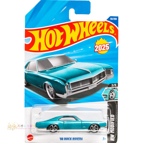 50号 '66 BUICK RIVIERA 湖水蓝色 风火轮 HW MODIFIED系列25B