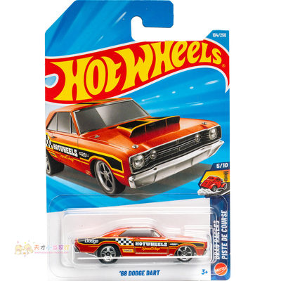 104号 '68 DODGE DART 道奇 橙色 风火轮 DRAG RACERS系列26E