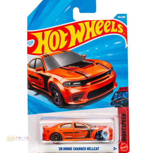 134号 '20 DODGE CHARGER HELLCAT 道奇地狱猫 橙色 风火轮 NIGHT