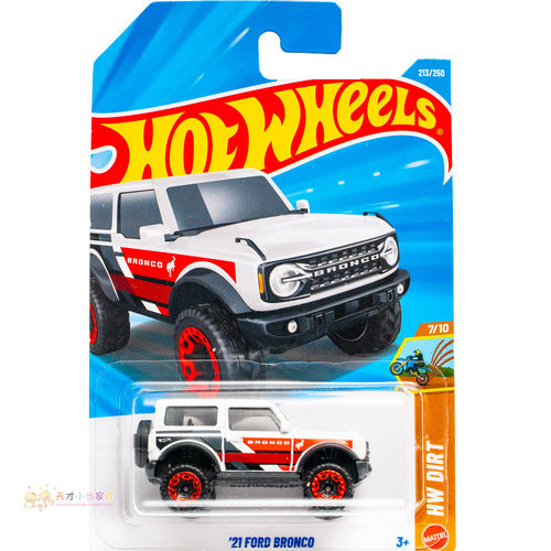 213号 '21 FORD BRONCO 福特烈马 白色 风火轮 HW DIRT系列26L
