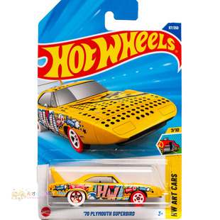 87号 '70 PLYMOUTH SUPERBIRD 普利茅斯 黄色 风火轮