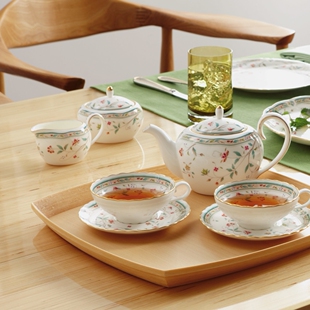 现货日本Noritake则武Hanasarasa花更纱骨瓷咖啡杯碟茶杯碟礼盒装