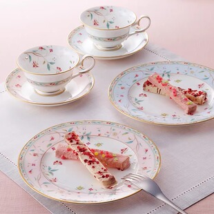 现货Noritake则武Hanasarasa花更纱骨瓷小清新咖啡杯茶杯盘下午茶