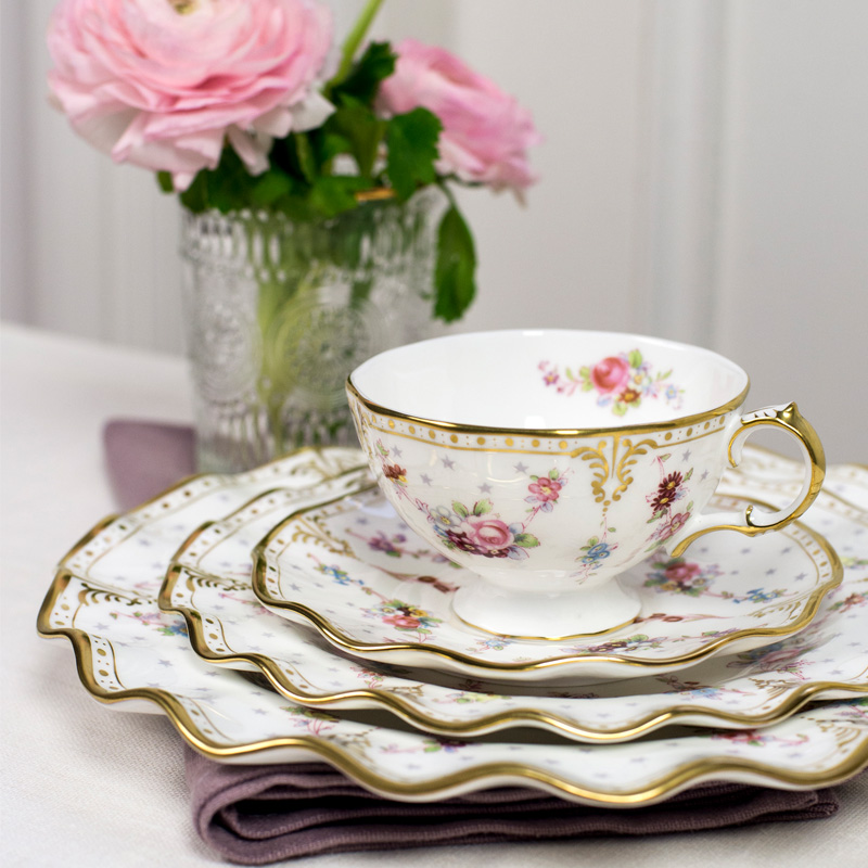 RoyalCrownDerby釉中彩茶餐具