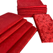 做国风大红色古风娃衣香囊荷包旗袍暗纹提花绸缎汉服缎面布料面料