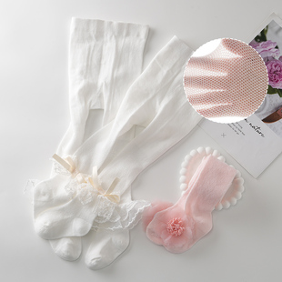 宝宝婴儿连裤袜夏天薄款小童儿童连脚袜1-3岁夏季打底裤女童丝袜