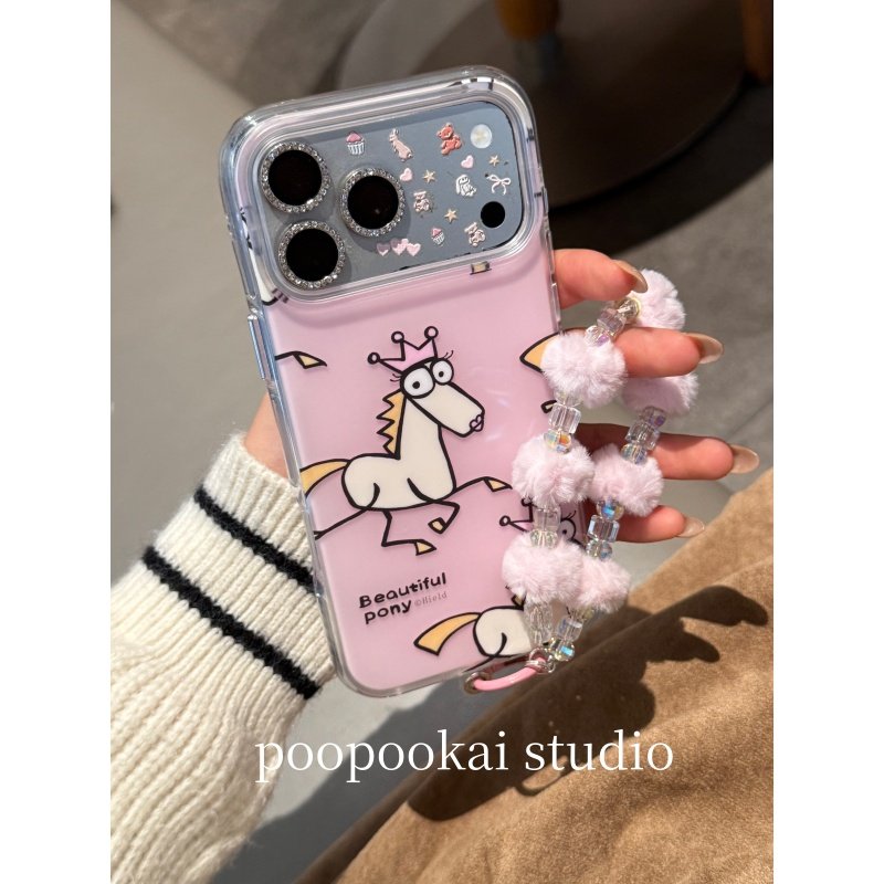 PooPookai磨砂紫色抽象王冠小马适用于苹果16/17promax/iPhone15pro手机壳女款14全包防摔13保护套,3C数码配件,手机保护套/壳,淘宝优惠券,粉丝福利购,淘宝优惠卷