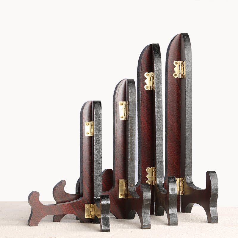 玉石平安扣月座支架底座玉璧石装饰瓷盘茶饼托架双龙座三脚展示架