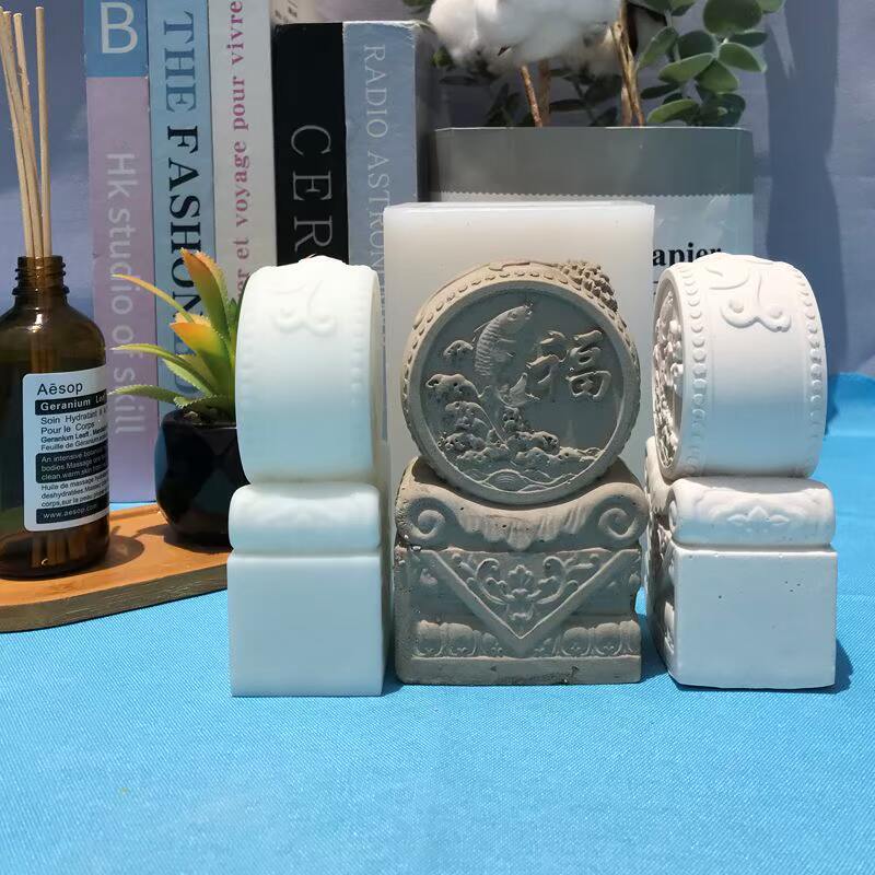 水泥福鱼门墩模具抱鼓石