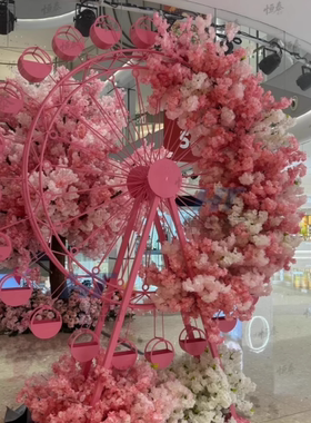 复古铁艺火车头模型网红打卡摆件