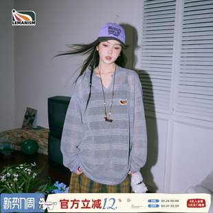 长袖 lemanism腊肠狗镂空罩衫 2026新款 夏季 T恤防晒上衣男潮 女薄款