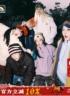 lemanism潮牌纯色面包服棉衣外套男冬季情侣款棉袄立领棉服防寒服