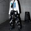 Leman Kim Jun trousers Korean Edition Trend Overalls street Retro tie-dyed Ankle banded pants Easy Casual pants