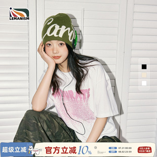 美式 2024新款 夏季 260g重磅纯棉男t恤短袖 上衣 潮流印花半袖 体恤衫