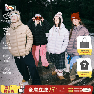 lemanism明星同款美式90白鸭绒轻薄排骨羽绒服内胆男冬装外套女潮