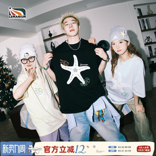 半袖 lemanism美式 情侣款 T恤男2025新款 潮流纯棉300g重磅海星短袖