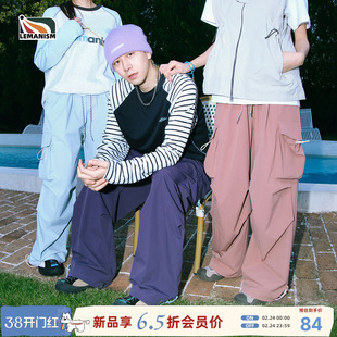 lemanism【新品会员6.5折】美式纯色工装裤男2026情侣款休闲裤子