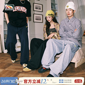 弯刀运动裤 情侣直筒裤 子女 男春秋宽松休闲裤 lemanism潮牌刺绣卫裤