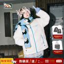 秋冬季 情侶棉襖外套女 潮牌撞色面包服棉衣男2025新款 lemanism美式