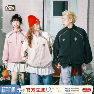 情侣款 lemanism美式 新款 立领夹克男2026春季 休闲外套女 潮牌插肩袖