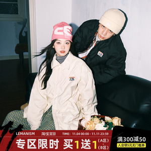 lemanism潮牌轻薄款90白鸭绒翻领衬衫羽绒服男秋冬情侣款保暖外套