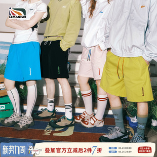 潮流字母印花短裤 宽松休闲裤 男2026夏季 情侣款 女 新款 lemanism美式