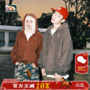 开衫 lemanism鹭卓同款 毛呢条纹连帽卫衣春秋季 情侣款 外套男女 美式