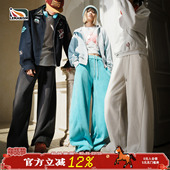 直筒加厚裤 lemanism美式 子 男2025秋冬新款 情侣款 摇粒绒休闲裤 卫裤