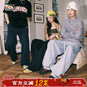 lemanism刺绣加厚加绒卫裤 子女 弯刀运动裤 男秋冬休闲裤 情侣直筒裤