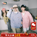 情侣款 lemanism美式 2025春秋新款 男款 衬衣女上衣 潮牌印花格子衬衫