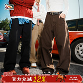 潮流卡其色纯色工装 牛仔裤 男2025春秋季 lemanism美式 宽松直筒裤 子