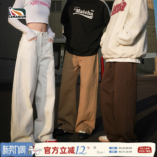 休闲裤 lemanism卡其色裤 直筒cleanfit工装 长裤 子男2025春秋情侣款