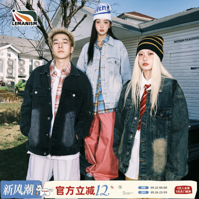 复古水洗牛仔外套春秋情侣牛仔衣