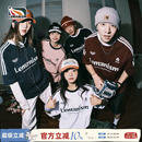 男hiphop上衣三条杠红色打底衫 明星同款 t恤短袖 lemanism夏季 美式