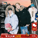 lemanism美式潮流座山雕90白鸭绒羽绒服男2025情侣款连帽毛领上衣