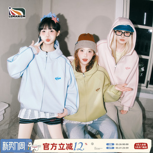 新款 lemanism美式 2026春季 卫衣男款 外套女 潮牌哈苏线运动连帽开衫
