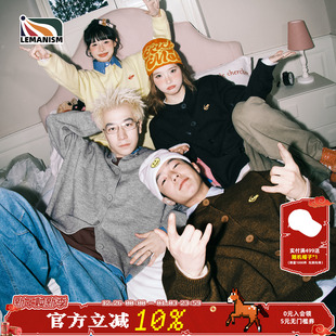 线衣线衫 情侣款 女 毛衣男2025秋冬季 lemanism潮牌纯色假两件开衫