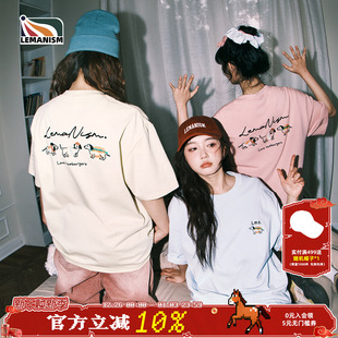 少年感打底衫 夏情侣装 T恤男2025新款 lemanism300g重磅腊肠狗短袖