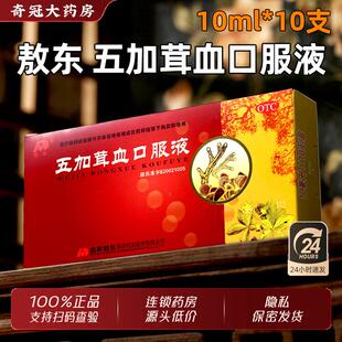 吉林敖东五加茸血口服液10支国药准字男性温补肾阳正品旗舰店