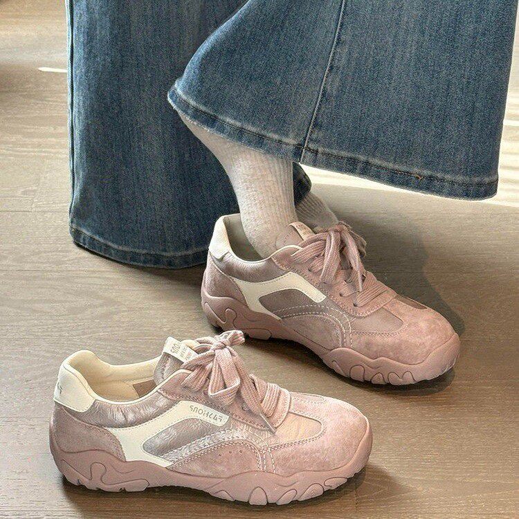 赵露思同款德训鞋女2026年超火的鞋子休闲运动百搭小白鞋厚底女鞋