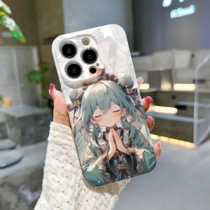 壳艺原创二次元祈祷萝莉女适用苹果15手机壳新款iPhone14硬壳动漫13Pro菲林全包K60红米Turbo3小米12一加ace3