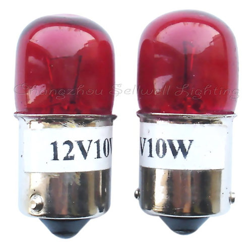 赛远电光源 汽车灯泡 12v 10w ba15s t16x36 红色 b106 高品质