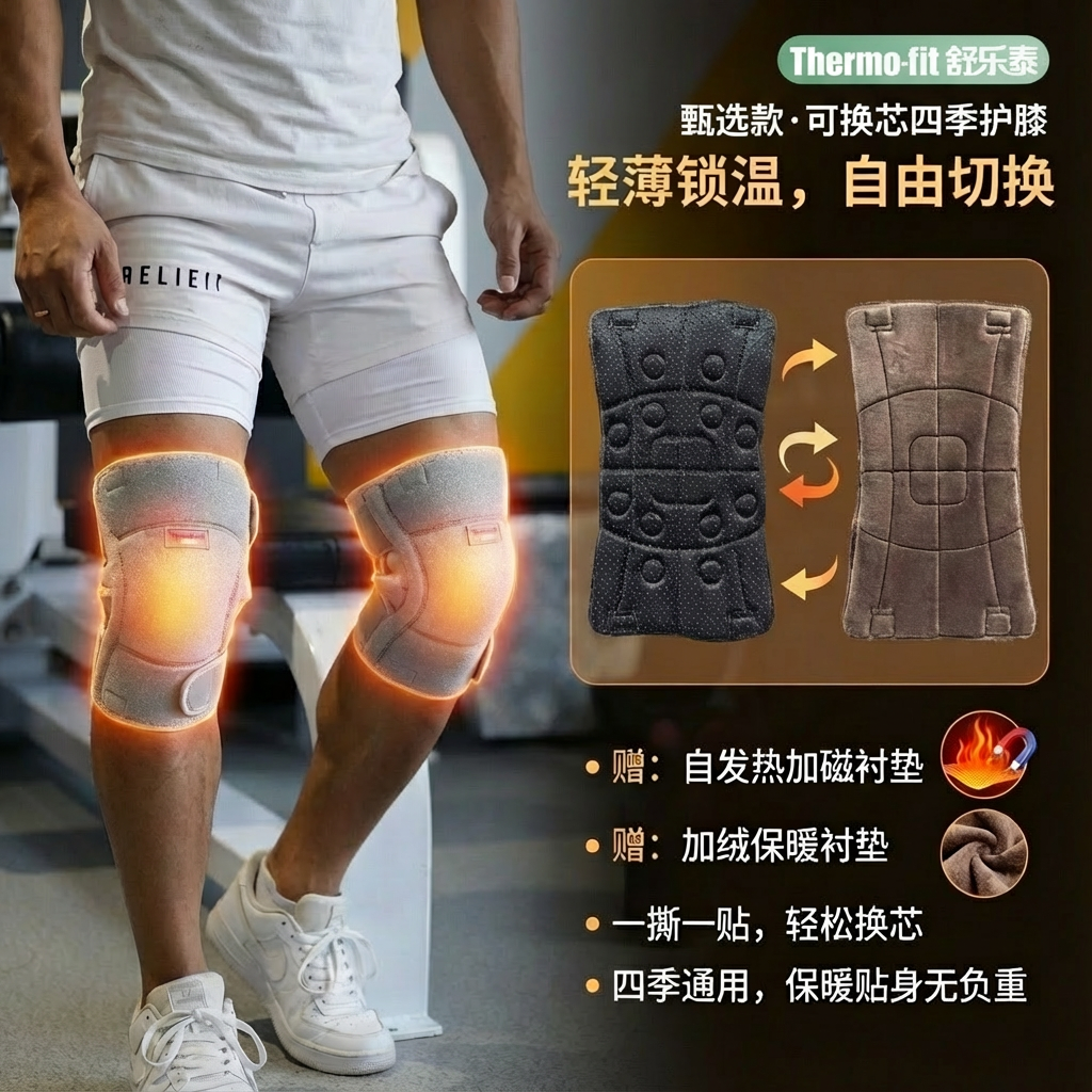 舒乐泰自发热护膝保暖加绒 老寒腿关节膝盖男女士中老年防寒薄款,运动/瑜伽/健身/球迷用品,其他运动护具,淘宝优惠券,粉丝福利购,淘宝优惠卷