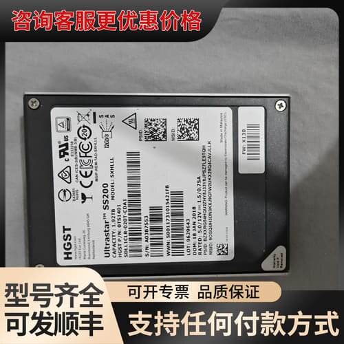 议价HGST Ultrastar SS200 1.92TB SA可维修