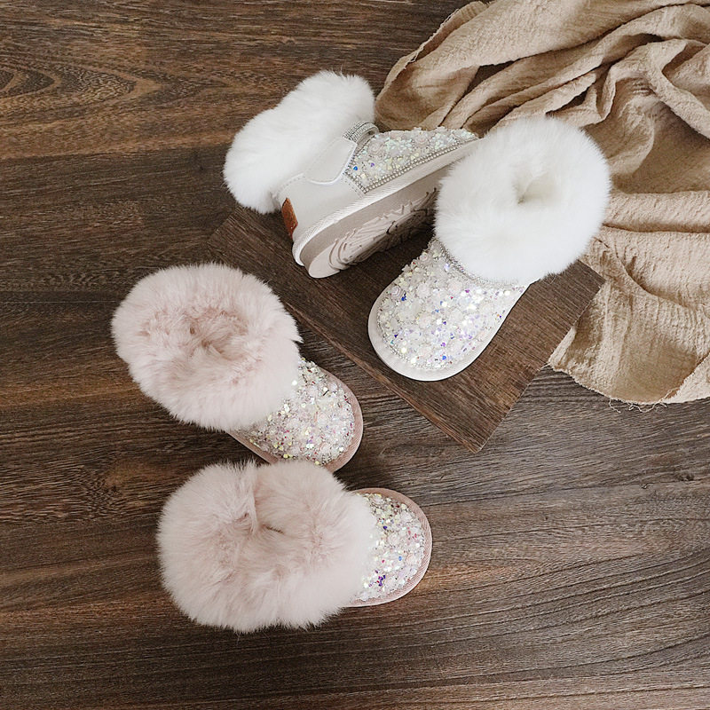 【16--28码】宝宝雪地靴冬季加绒加厚女童韩版公主亮片水晶大棉鞋,童鞋/婴儿鞋/亲子鞋,雪地靴,淘宝优惠券,粉丝福利购,淘宝优惠卷