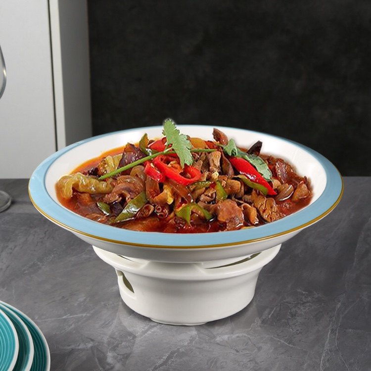 商用干锅酒精蜡烛加热炉子保温菜盘子酸菜鱼锅碗酒店餐具陶瓷明炉