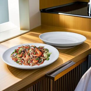 中式商用餐饮盘子高级感纯白圆形汤盘饭店专用盘酸菜鱼盘大号菜盘